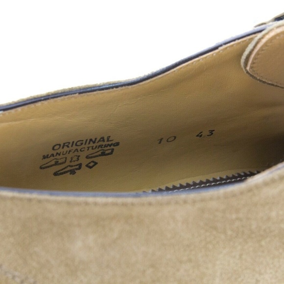 Di Bianco Monk Strap Velour Bog Dress Shoes SC542 SPQR Size 10 - Picture 10 of 12